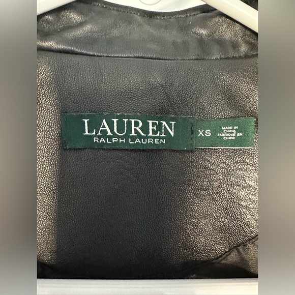 NWOT Lauren Ralph Lauren Leather Moto Jacket - Picture 6 of 6
